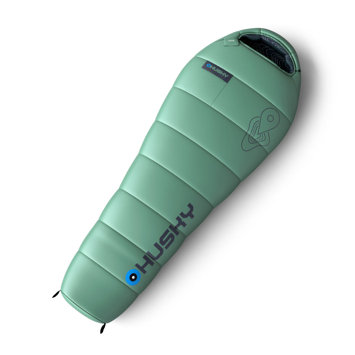 Levně Syntetický třísezónní dětský spacák HUSKY Junior mint