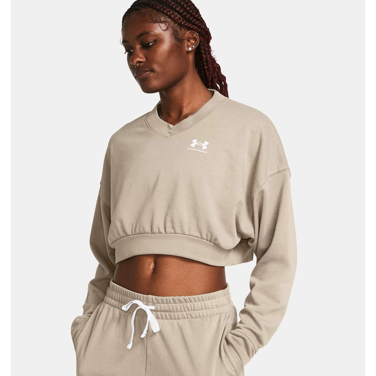 Levně Dámská mikina Under Armour Rival Terry OS Crop Crew