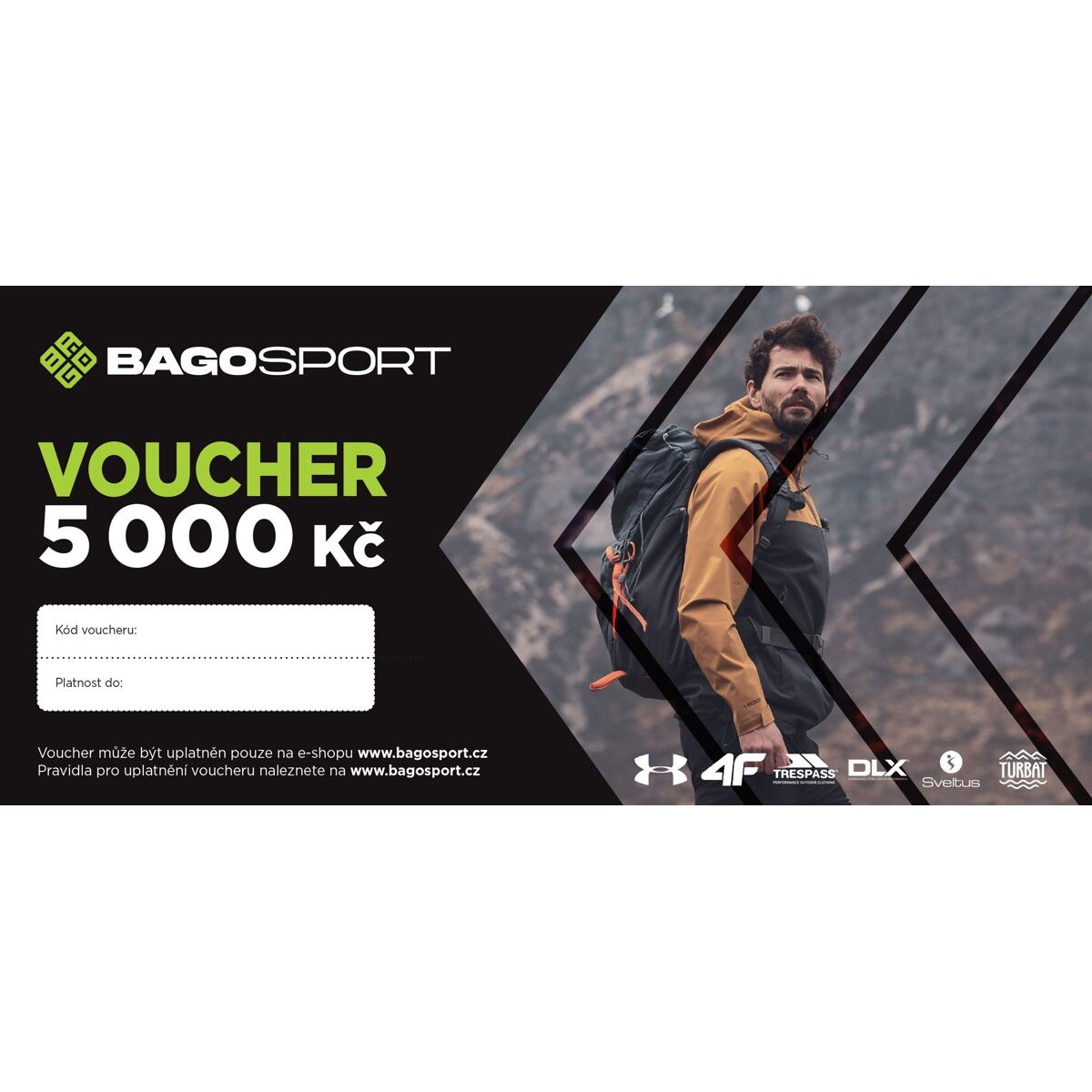 Dárkový voucher v hodnotě 5000 Kč v elektronické podobě velikost OSFA