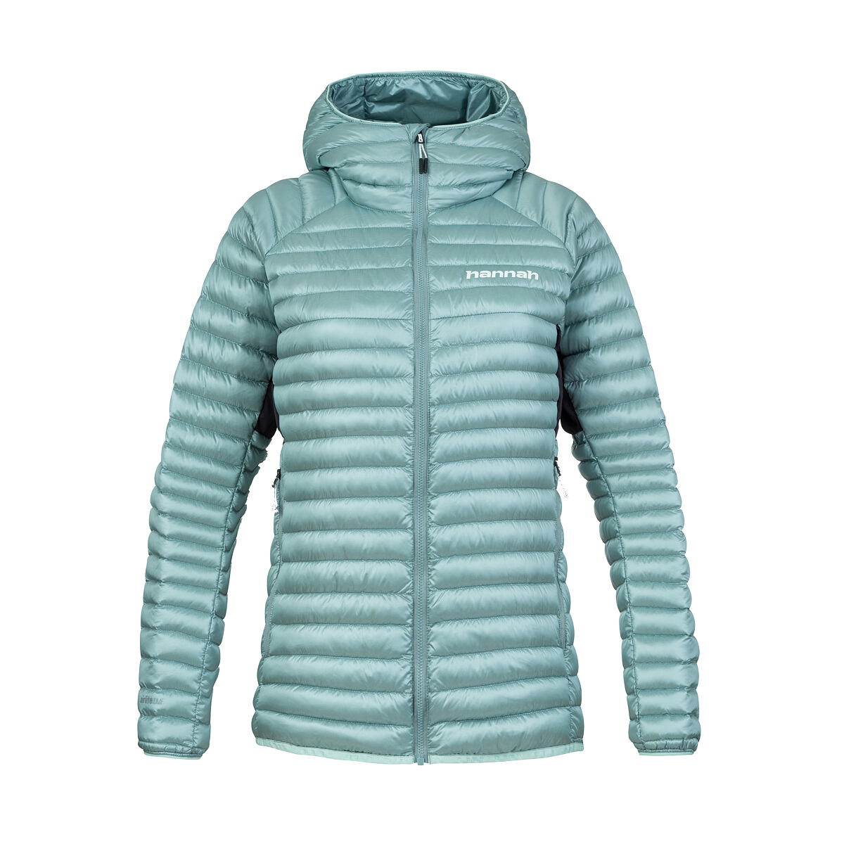 Levně Dámská péřová bunda Hannah MANTIS HOODY wasabi/asphalt