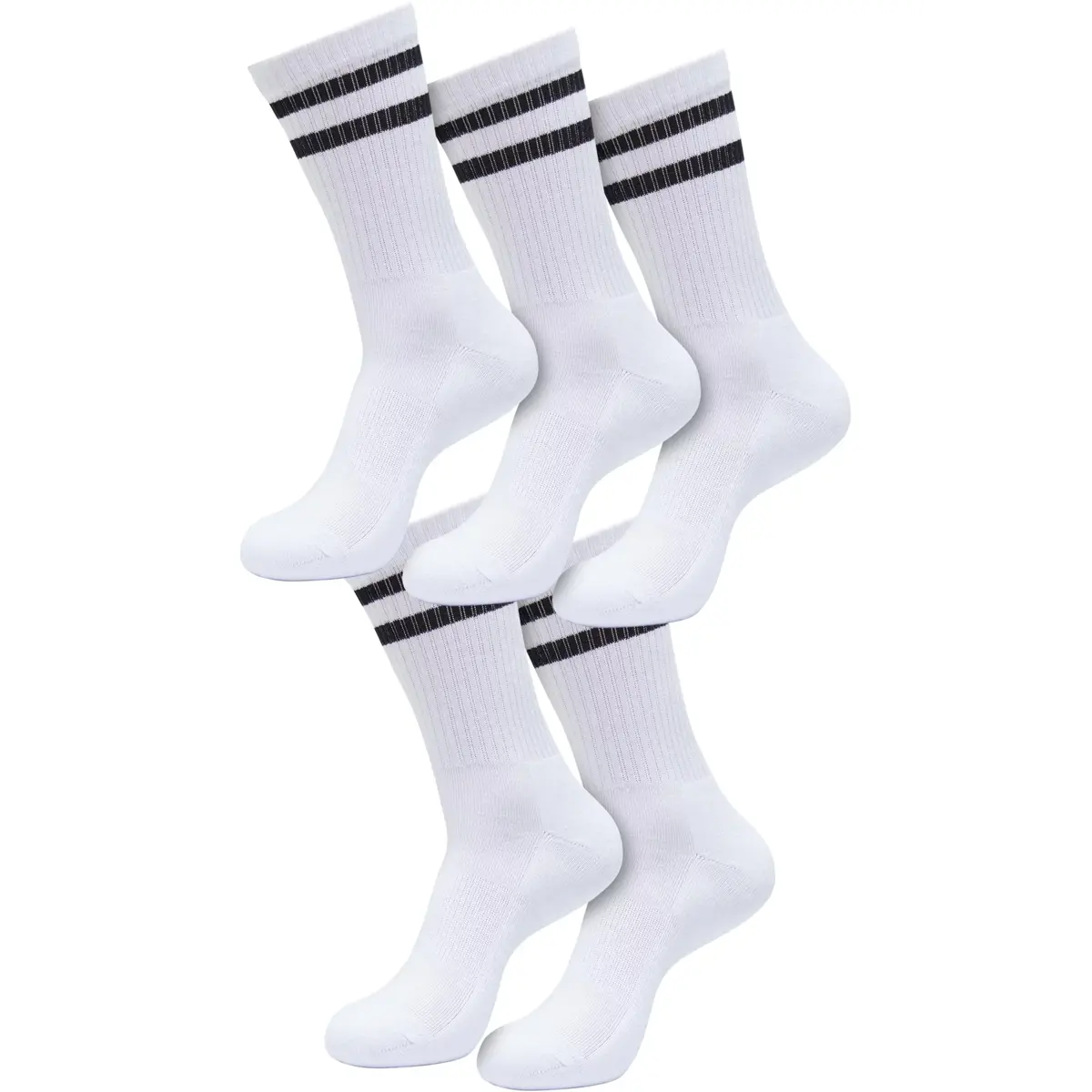 Levně Unisex ponožky Urban Classics Double Stripe Socks 5-Pack