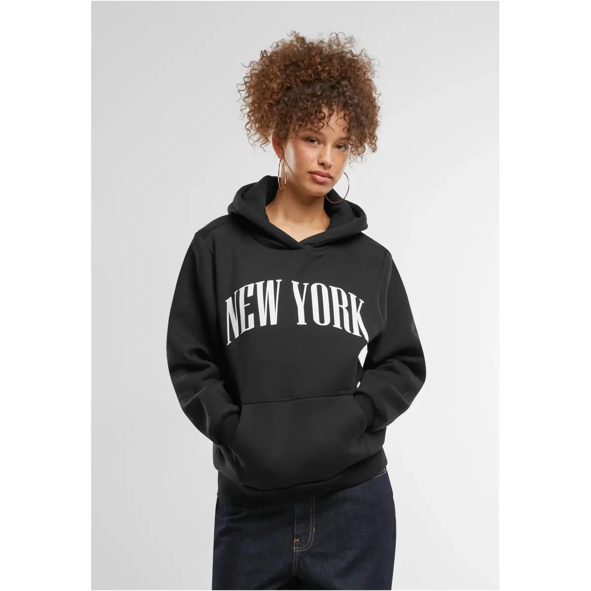 Levně Dámská mikina Mister Tee New York Ladies Fluffy Hoody
