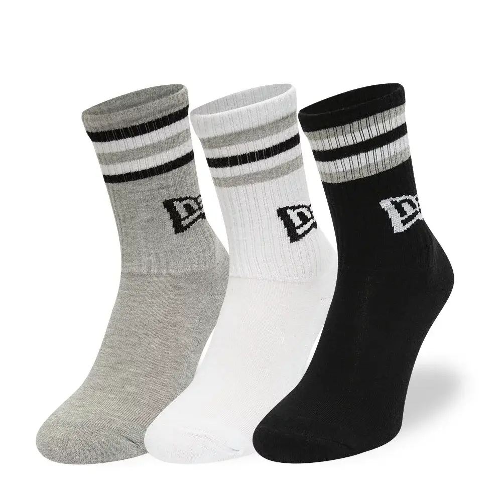 Levně Pánské ponožky New Era Retro Stripe Crew 3-Pack