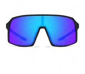 Športové slnečné okuliare WAYE - 7 Matt Black w Blue Multi lens Cat.