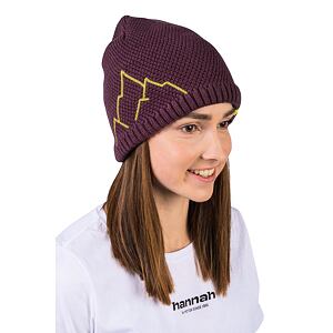 Zimná pletená čiapka z merino vlny Hannah BRITA mauve wine