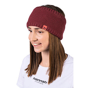 Pletená čelenka z merino vlny Hannah ASTRA garnet