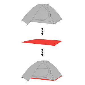 Podlážka k stanu Hannah GROUNDSHEET 2 graphite II