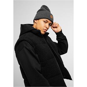Unisex čepice Urban Classics Synthetic Leatherpatch Long Beanie Unisex čepice Urban Classics Synthetic Leatherpatch Long Beanie