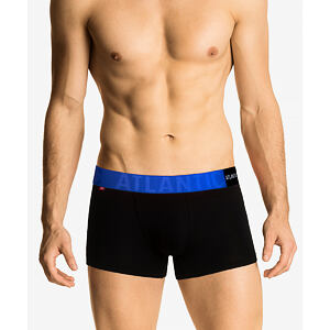 Pánske boxerky ATLANTIC PREMIUM s mikromodal - čierne/modré