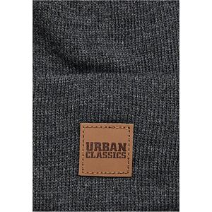 Unisex čepice Urban Classics Synthetic Leatherpatch Long Beanie Unisex čepice Urban Classics Synthetic Leatherpatch Long Beanie