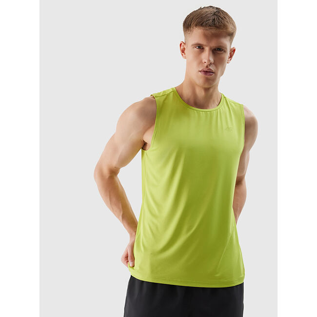 Pánsky športový tank top regular z recyklovaných materiálov 4F Pánsky športový tank top regular z recyklovaných materiálov 4F